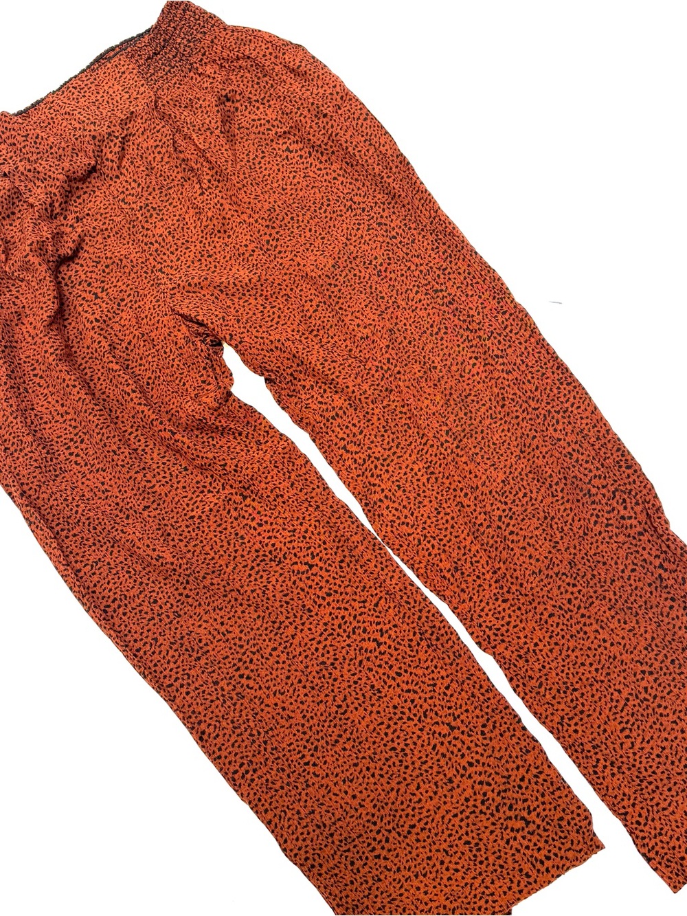 Carole Little Orange & Black Printed Wide-Leg Pants